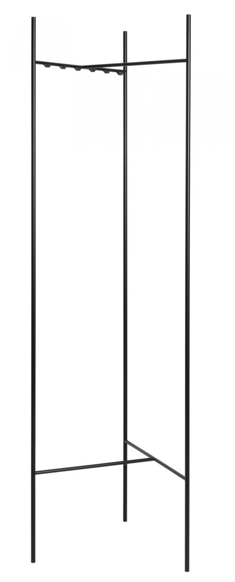 Schönbuch Sketch Garderobenständer in Schwarz: Minimalistischer Kleiderständer aus Metall für Flur und Ankleidezimmer.